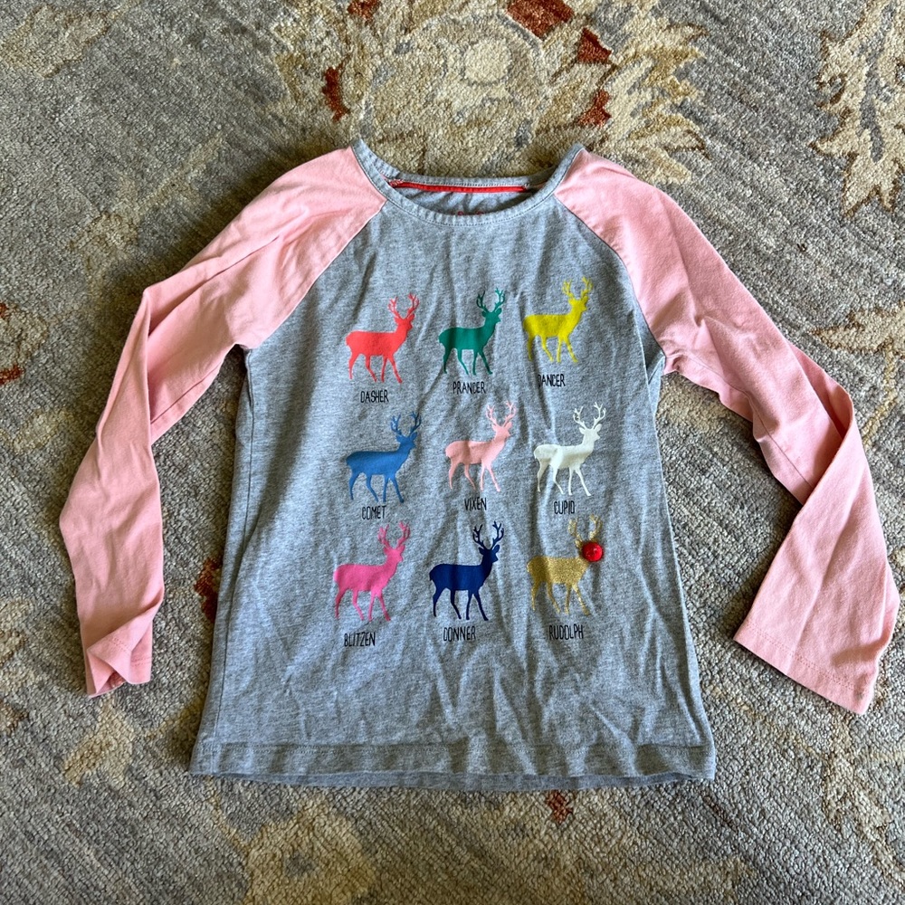 Mini Boden Reindeer Christmas Shirt